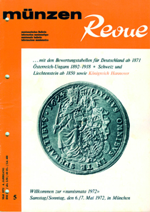 1972 firmierte die MünzenRevue im Untertitel als