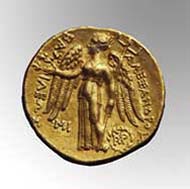4 (6) SNG Tübingen 1088. Alexander d. Gr., postumer Stater, Babylon um 310 v. Chr., Gewicht 8,56 g. Vs: Athenakopf. Rs: Frühhellenistische Nike.