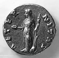 30 (40) RIC III, 349a. Faustina I., Aureus, Rom 141-161 n. Chr., Gewicht: 7,235 g. Vs: Gewandbüste der vergöttlichten Kaiserin. Rs: Stehende Fortuna mit Schale und Steuerruder.
