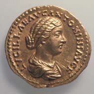 36 (46) RIC III, M. Aurelius 783. Lucilla, Aureus, Rom 164-169 n. Chr., Gewicht: 7,255 g. Vs: Gewandbüste der Mitkaiserin. Rs: Stehende Venus mit Apfel und Szepter.