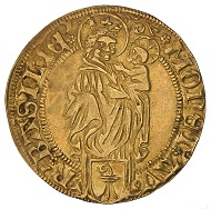 Goldgulden 1512 der Stadt Basel im Namen Papst Julius' II. (1503-1513), HMB Inv. 1905.2508.