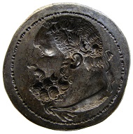 Prägestempel der Medaille auf Herkules aus der Werkstatt des Giovanni da Cavino (1500-1570), Bibliothèque nationale de France, Cabinet de Medailles, SC. PAD. 24 & 45.
