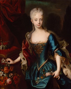 Maria Theresia im Alter von 11 Jahren, Gemälde von Andreas Möller. KHM, Wien.