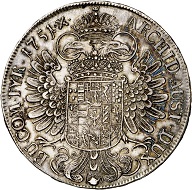 Maria Theresia. Reichstaler 1751, Hall. Fast vorzüglich. Taxe: 150 Euro. Aus Auktion Künker 293 (27./28. Juni 2017), Nr. 1628.
