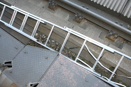 Dreiteilige Aluleiter. Foto: Polizei Berlin.