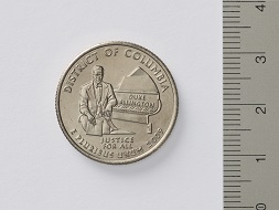 Duke Ellington auf einem Quarter Dollar der USA, 2009. Foto: Bernisches Historisches Museum.