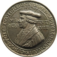 Hieronymus Magdeburger, Medaille mit dem Bildnis Martin Luthers, 1533, Silber, gegossen. Münzkabinett, © SKD. Foto: Martina Vogel.