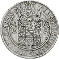 Los 2127: Sachsen-Alt-Gotha (Coburg-Eisenach). Johann Friedrich II. allein 1557-1567. Breiter Doppeltaler o.J. Geharn. Gutes sehr schön. Schätzpreis: 10.000 EUR.