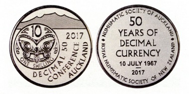 Medaille, ausgegeben anlässlich der Dezimalkonferenz.