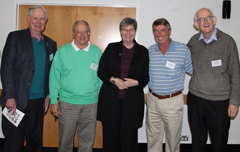 Zufriedene Veranstalter und Redner. Von links nach rechts: David Baird, Jim Duncan, Ursula Kampmann, John Harwood, David Galt. Foto: NSA.