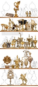 Visuelle Rekonstruktion der Kunst- und Wunderkammer. Quelle: © KHM-Museumsverband.