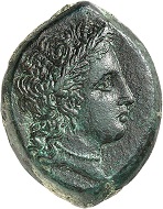Nr. 74. Henna (Sizilien). Bronze, ca. 339/8-335. Sehr selten. Fast vorzüglich. Taxe: 2.500 Euro.