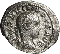 Nr. 234. Philipp II. Quinar, Rom, 248. RIC 231b. 3. bekanntes Exemplar. Sehr schön / Vorzüglich. Taxe: 4.000 Euro.