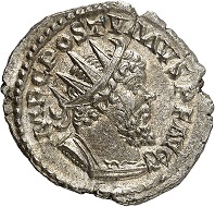 Nr. 290. Postumus. Antoninian, Köln, Januar 268. Unikum, erstmals 2017 publiziert. Vorzüglich. Taxe: 2.500 Euro.