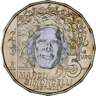 Republik San Marino / 5 Euro / Bronzital, Kupfernickel / 27,5 mm / 9,50 g / Design: Maria Carmela Colaneri / Auflage: 76.493.