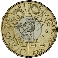 Republik San Marino / 5 Euro / Bronzital, Kupfernickel / 27,5 mm / 9,50 g / Design: Maria Carmela Colaneri / Auflage: 76.493.