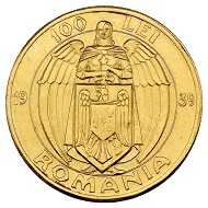 Nr. 4441: Rumänien. Karl II., 1930-1940. 100 Lei 1939, Bukarest, auf den 100. Geburtstag von Karl I. Aus Sammlung Phoibos. Äußerst selten. Vorzüglich.Taxe: 20.000,- Euro.