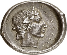Nr. 91: Katane (Sizilien). Tetradrachme, 430-425, unsigniertes Werk des „Kra“. Aus Slg. Pozzi und Lockett Collection. Sehr selten. Sehr schön. Taxe: 5.000,- Euro.