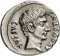 Nr. 516: Augusuts, 27 v. Chr. – 14 n. Chr. Denar, 19 v. Chr. Vorzüglich. Taxe: 3.500,- Euro.