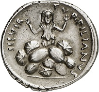 Nr. 516: Augusuts, 27 v. Chr. – 14 n. Chr. Denar, 19 v. Chr. Vorzüglich. Taxe: 3.500,- Euro.
