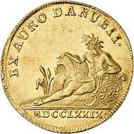 Nr. 2150: Bayern. Karl Theodor, 1777-1799. Donaugolddukat 1779, München. Sehr selten. Vorzüglich bis Stempelglanz. Taxe: 12.500,- Euro.