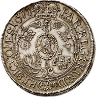 Nr. 3425: Siebenbürgen / Ungarn. Michael Apafi, 1661-1690. Dicker dreifacher Taler 1678, Karlsburg. Wohl Unikum. Vorzüglich. Taxe: 20.000,- Euro.