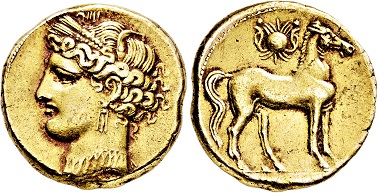Los 2347: Zeugitania. Karthago. Elektron 1 1/12 Stater. 255-241 v. Chr. Taxe: 7.000 EUR.