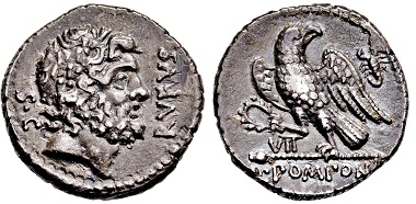 Los 2403: Römische Republik. Pomponia. Denar. 73 v. Chr. Taxe: 7.500 EUR.
