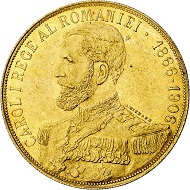 Karl I. 50 Lei 1906, Brüssel, auf das Jubiläum 40 Jahre Regierung von Karl I. Aus Sammlung Phoibos. Vorzüglich. Taxe: 1.000,- Euro. Aus Künker Auktion 298 (28. September 2017), Nr. 4436.