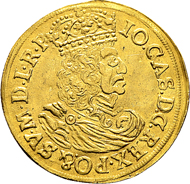 Polen Königreich, Johann Kasimir. Doppeldukat 1658, Krakau. Gold. Sehr selten, sehr schön.