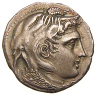 Alexander der Große, Ptolemaios I. von Ägypten, Tetradrachme, Alexandria, um 306/305 v. Chr., © Münzkabinett – Staatliche Museen zu Berlin.