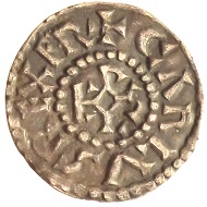 Pfennig Karls des Großen aus Mainz.