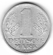 DDR. 1 Deutsche Mark 1956. Foto: Angela Graff.