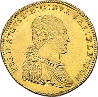 Sachsen Kurfürstentum. Friedrich August III. (I.), 1763-1827, 1806 König 10 Taler 1791 IEC, Dresden. Sehr selten. Vorzüglich.