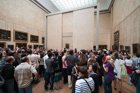 Die Mona Lisa im Louvre. Foto: Pueri Jason Scott, cc-by 3.0.