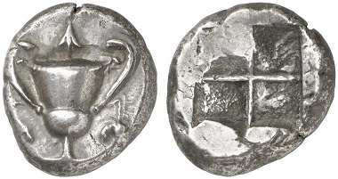 Nomos 1, 2009, 88. Naxos, Kykladen, aus dem Santorini-Hortfund von 1821 (IGCH 7). Taxe: 40,000 / Zuschlag 38,000 CHF.