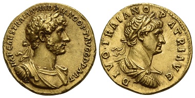 Los 28: Hadrian, 117-134. Aureus, 117. Fast Stempelglanz. Schätzung: 70.000 CHF.