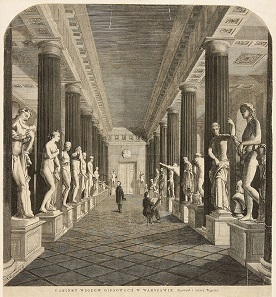 Wo Anfang des 19. Jahrhunderts die 542 Abgüsse aus der Sammlung des Königs Stanislaus Augustus zu sehen waren, wird 2021 der Ausstellungsbereich für Verlage sein. (Die MünzenWoche hat sich übrigens schon angemeldet). Graphik nach Franciszek Tegazzo (1829-1879), Foto: UK.