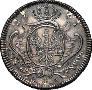Der schöne Jüngling auf dem Taler 1740 zum Regierungsantritt Friedrichs II. Silber, 43 mm. IKMK 18205928 © Münzkabinett der Staatlichen Museen zu Berlin. Foto: Dirk Sonnenwald.