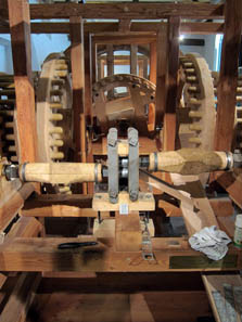 Rekonstruiertes Walzprägewerk in der Münze Hall. Foto: KW.