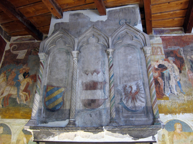 Wappen, angebracht von Kaiser Maximilian I. Foto: KW.