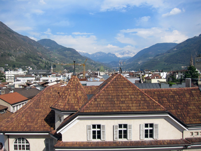 Ausblick vom Stadtmuseum Bozen. Foto: KW.
