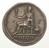 Römische Phantasie-Münze mit dem Portrait M. Tullius Ciceros, im Inventar des Basilius Amerbach (1533-1591) erwähnt als