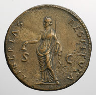Paduaner-Medaille auf den Kaiser Vitellius: Das Stück auf Vitellius ist ein Guss mit gelungener Patinierung.