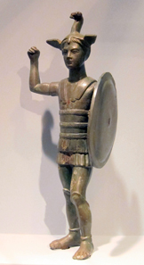 Etruskische Kriegerstatuette, vermutlich Umbrien, 5. Jh. v. Chr. Foto: KW.