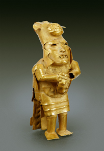 Nazca / Peru. Krieger mit Trophäenköpfchen. 2.-7. Jh. n. Chr. Foto: Museum zu Allerheiligen.