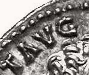 Abb. 7: Vergrößerung eines echten Denars des Domitianus aus Auktion Leu Numismatik AG, Zürich 86 (2003), 820.