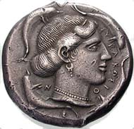 Abb. 11: Fälschung einer Tetradrachme von Syrakus.