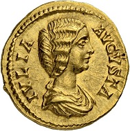 Los 158: Kaiserreich Rom. Julia Domna, Frau des Septimius Severus, 193-211. Aureus 196/211, Rom. Zuschlag: 30’000 CHF.