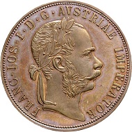 Los 2820: Gedenk-Doppelgulden 1887, Bronzeabschlag, geprägt in Wien. Zuschlag: 26‘000 CHF.
